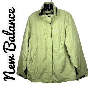 NEW BALANCE Performance Outerwear Rain‎ Jacket in Yellow Green, Size XL